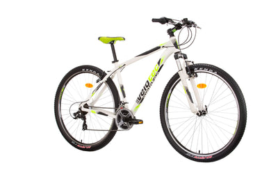 Multibrand Distribution Probike PRO 29 Zoll Fahrrad Mountainbike 21 Gang, Herren, Damen geeignet ab 175-190 cm (Weiß Grün Matt)