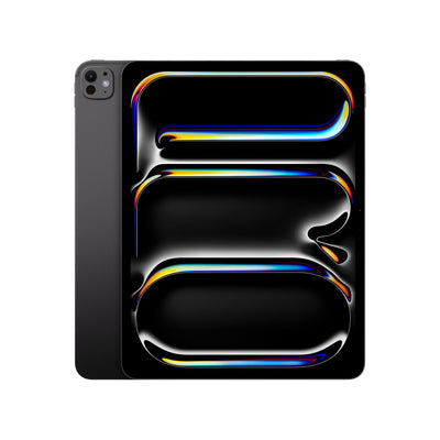 Apple 13" iPad Pro (M4): Ultra Retina XDR Display, 256 GB, 12 MP Querformat Frontkamera/12 MP Rückkamera, LiDAR Scanner, WLAN 6E, Face ID, Batterie für den ganzen Tag, Standardglas – Space Schwarz