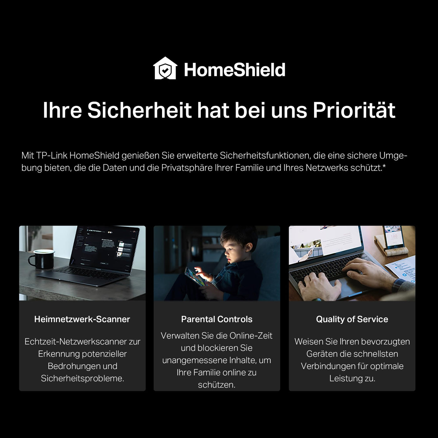 TP-Link WiFi 7 Router Archer BE3600 | Dual-Band WLAN 3570 Mbps | 2 x 𝟐,𝟓𝐆-𝐏𝐨𝐫𝐭𝐬 | USB 3.0 | EasyMesh | VPN-Clients und -Server | HomeShield