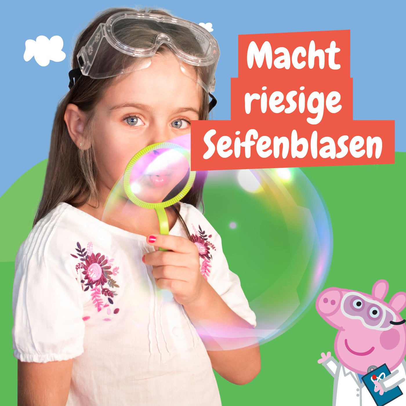 Science4you Mein Erster Experimentierkasten mit Peppa Wutz - Wissenschaftskit Peppa Wutz Spielzeug, 26 Experimenten: Seifenblasen, Fingerfarben herstellen, Lernspielzeug für Kinder ab 4 5 6 7+ Jahren