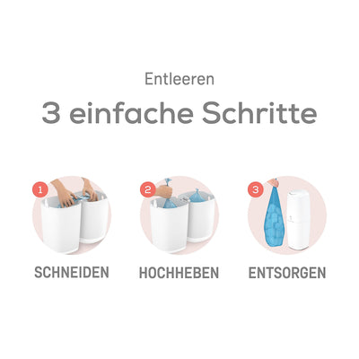 Angelcare Original Classic XL Windeleimer, 5 x weniger Folienverbrauch, Umweltfreundlicheres System mit 1 Nachfüllkassette