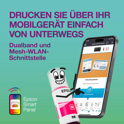 Epson EcoTank ET-4950 A4-Multifunktionsdrucker mit Wi-Fi & AirPrint Tintentank, automatischem Dokumenteneinzug, Duplexdruck, Scannen, Kopieren & Fax, bis zu 3 Jahre Tinte im Lieferumfang enthalten