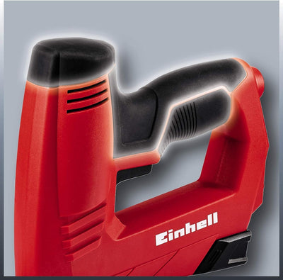 Einhell Elektrotacker TC-EN 20 E (für Klammern Typ 53, Nägel Typ 47, elektronische Schlagkraftvorwahl, Sicherheitsnase, inkl. 1000 Klammern/500 Nägel)