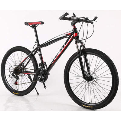 Wmmner Mountainbike 26 Zoll, Variable Geschwindigkeit, Hochfestem Stahl, Doppelscheibenbremse, Outdoor-Fahrrad Für Erwachsene, Offroad/B/24 Zoll 21-Gang