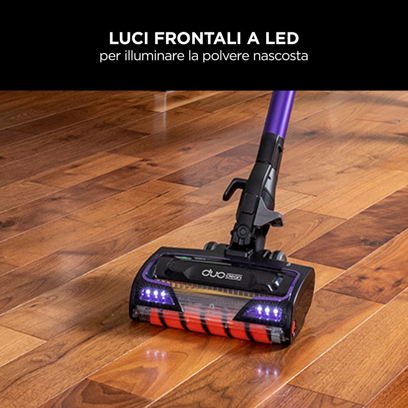 Shark Kabelstaubsauger mit Anti-Hair-Wrap-Technologie, flexibel für die Reinigung unter Möbeln, DuoClean-Staubsauger mit Fugen- und Polsterreinigungs-Aufsatz, 10m Netzkabel, Lila/Schwarz, HZ500EU