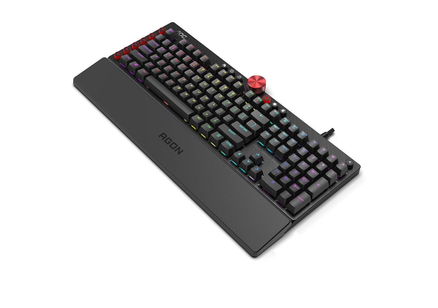 AGON AKG700 Gaming Tastatur - Französisches Layout - Cherry MX Red Switches - Anti-Ghosting - AOC G-Tools-Software - N-Key-Rollover