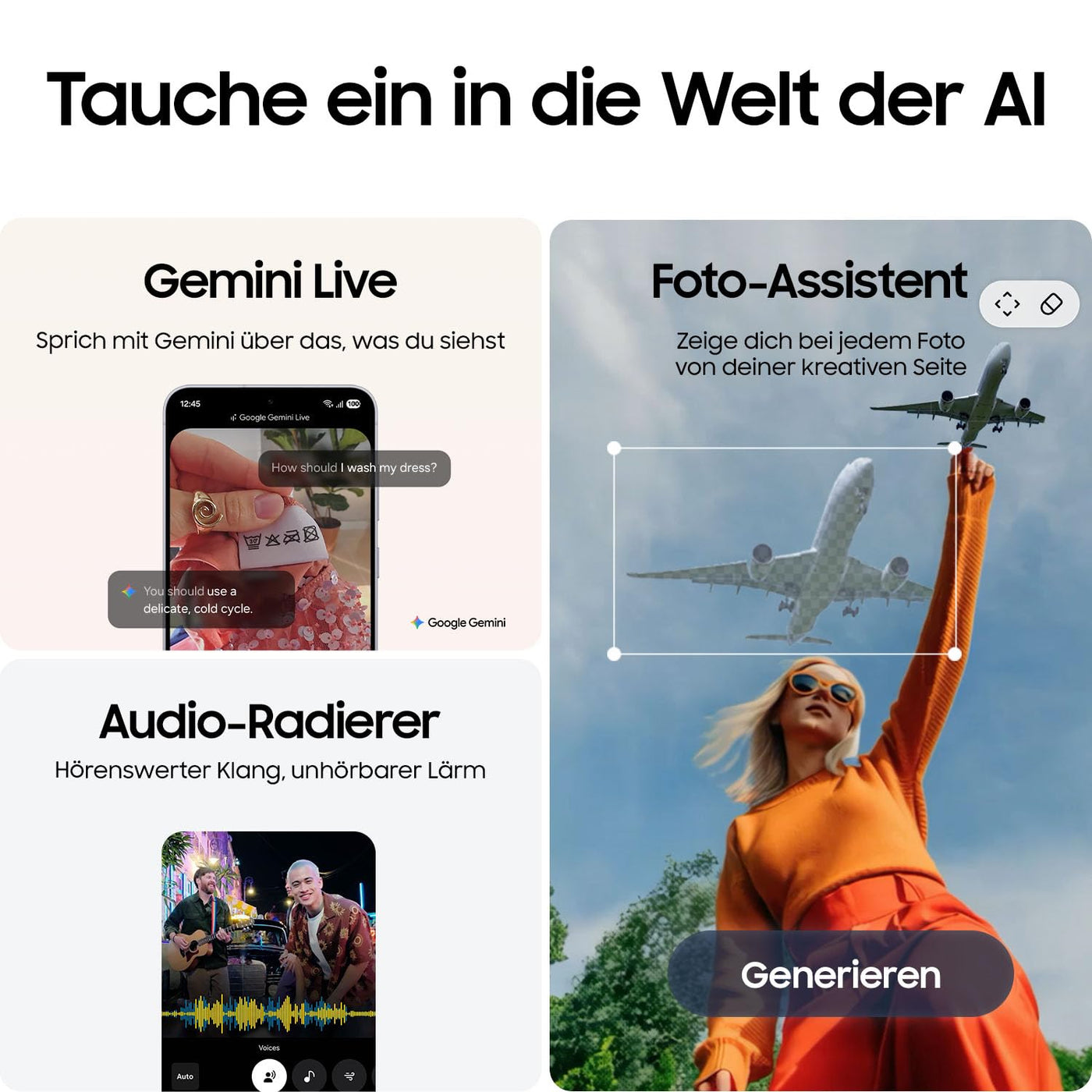 Samsung Galaxy S25 FE mit Galaxy AI, Handy mit Android, 6,7 Zoll FHD-Display, 50 MP Kamera, 128 GB Speicher, 8 GB RAM, 4.900 mAh Akku, Icyblue, 3 Jahre Herstellergarantie [Exklusiv auf Amazon]