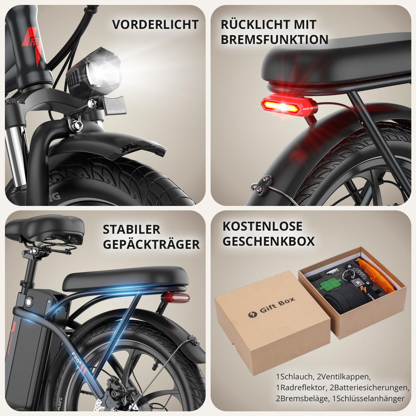 Fafrees F20+ 20 Zoll Faltrad E-Bike Fatbike (2025) - 36V 20AH Akku, 250W Motor, 140kg Traglast, 25km/h, E-MTB 20° - Unisex Elektrofahrrad für Damen & Herren (Fahrradabdeckhaube, grau)