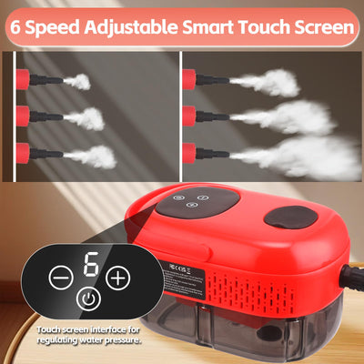 2800W Dampfreiniger mit Smart Touch Screen, Hochdruck-Dampfreiniger für die Reinigung, 1.1L Wassertank, Handdampfreiniger für Haus, Auto, Dusche, Küche, Badezimmer, Fugen und Fliesen