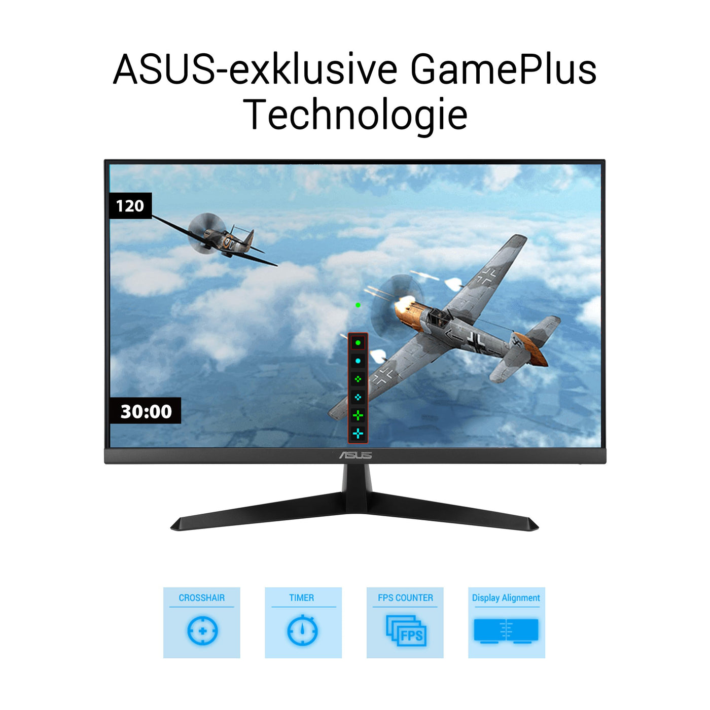ASUS Eye Care VY279HGR - 27 Zoll Full HD Monitor - 120 Hz, 1ms MPRT, AdaptiveSync, GameFast Input - IPS Panel, Vesa 100x100, 16:9, 1920x1080, HDMI, D-Sub