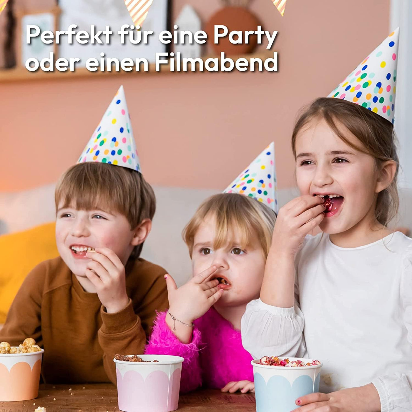 Gadgy Popcorn Maschine groß - Retro Popcorn Maker 5 L - Popcorn Maker mit Antihaftbeschichtung und abnehmbarer Heizfläche - Popkorn Maschine rot - Popcornmaschine 800W - Popcorn machine