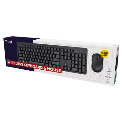 Trust ODY II Niederländisches QWERTY-Layout Tastatur und Maus Set Kabellos