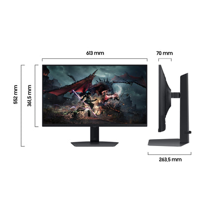 Samsung Odyssey G50D QHD Gaming Monitor, 27 Zoll, Bildschirm mit Fast IPS-Panel, 2.560 x 1.440 Pixel, AMD FreeSync, Bildwiederholrate 180 Hz, Reaktionszeit 1 ms (G/G)