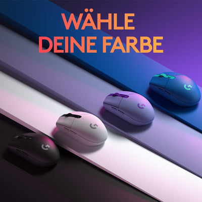 Logitech G305 LIGHTSPEED kabellose Gaming-Maus mit HERO 12K DPI Sensor, Wireless Verbindung, 6 programmierbare Tasten, 250 Stunden Akkulaufzeit, Leichtgewicht, PC/Mac - Schwarz