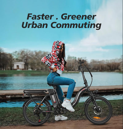 SAMEBIKE Klappbares Elektrofahrrad für Erwachsene mit 36V 13AH abnehmbarem Akku,250W Motor, 25 km/h, 70 KM Reichweite & 20" All Terrain Reifen, Profi 7-Gang Pendler E-Bike