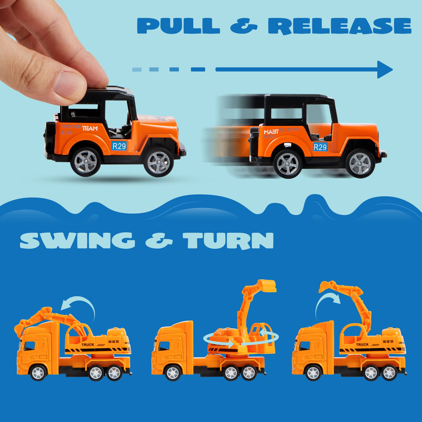 JOYIN 20 Stück Metall Zurückziehen Mini Spielzeugautos, Mini Die Cast Spielzeugautos Set, Pull Back Autos für Kleinkinder Mädchen Jungen Spielzeug