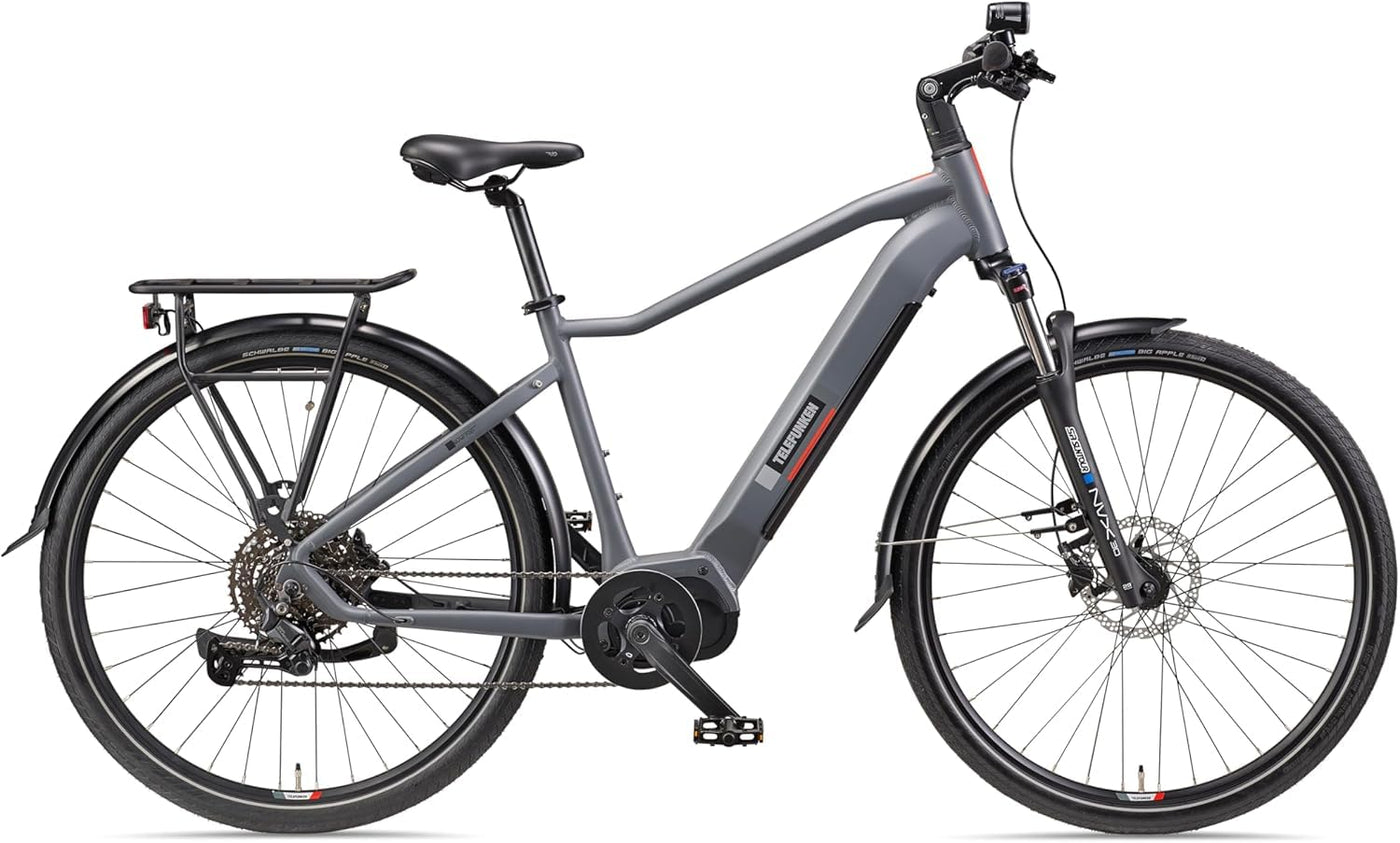 TELEFUNKEN E-Bike 29 Zoll Fahrrad für Damen & Herren | Pedelec SUV 10-Gang Kettenschaltung | Hydr. Scheibenbremsen | inkl. Panzerkabelschloss | Elektrofahrrad 250 W Mittelmotor |720 Wh Li-Ion-Akku