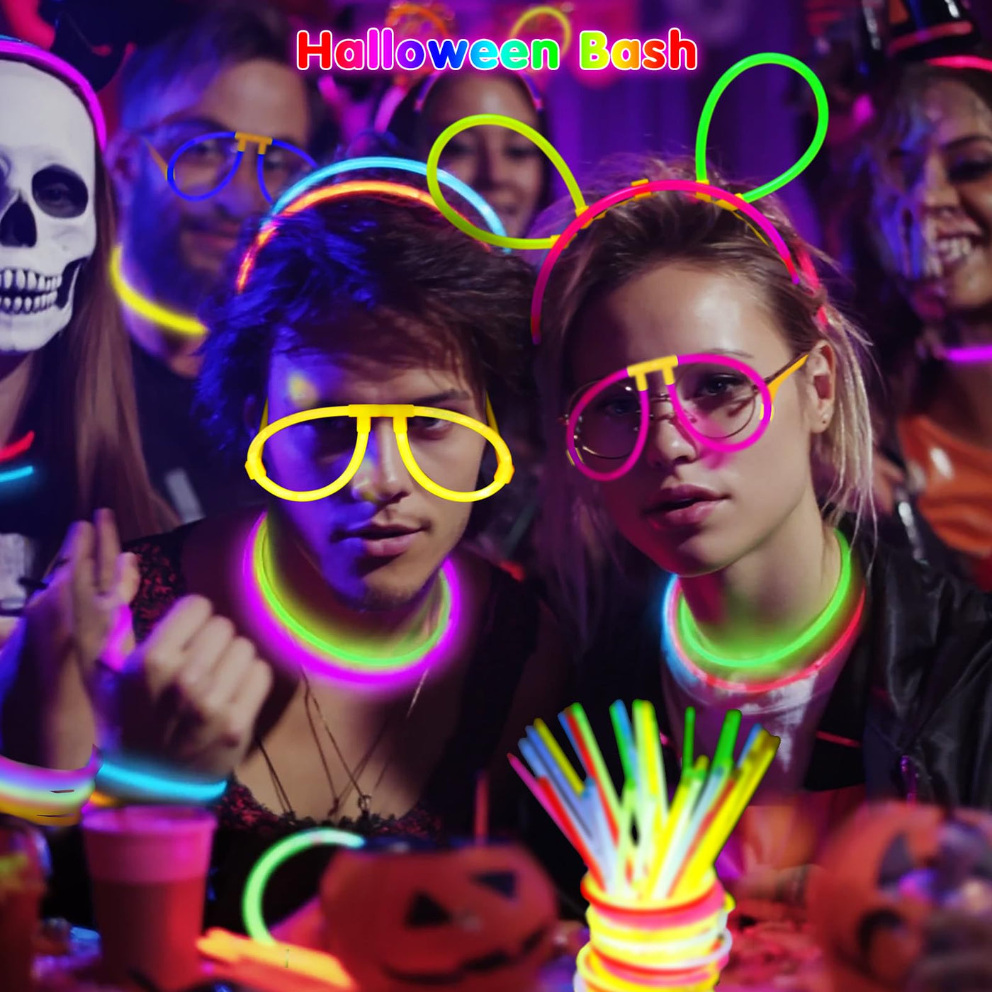 MOSSNDAR Knicklichter Party Set,Leuchtstäbe Kinder,229 Stück Knicklichter und Zubehör,Neon Party Deko,Festival Zubehör,Geeignet für Weihnachtsdeko,Silvester Party Deko 2026,Silvester Feuerwerk