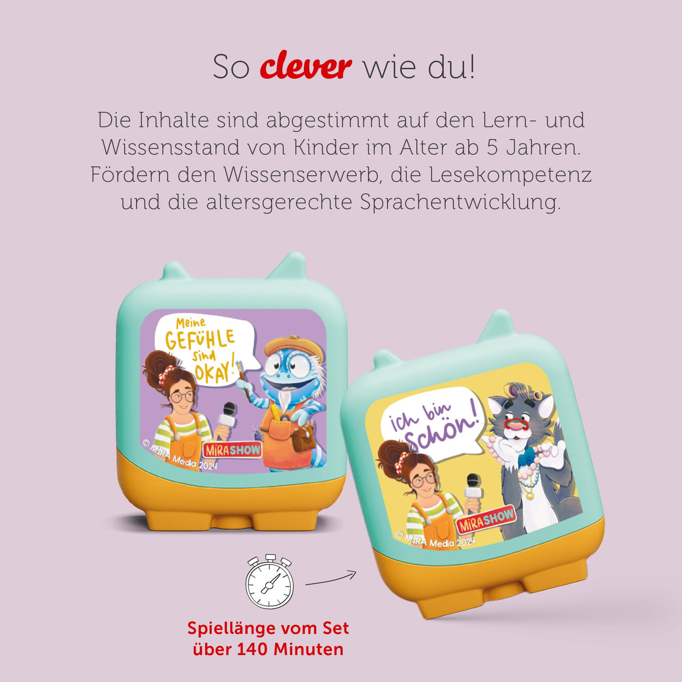 tonies Clever 4er Set: MIRA und das Fliegende Haus, Hörspiel für Kinder ab 5 Jahren, Spielzeit ca. 140 Minuten