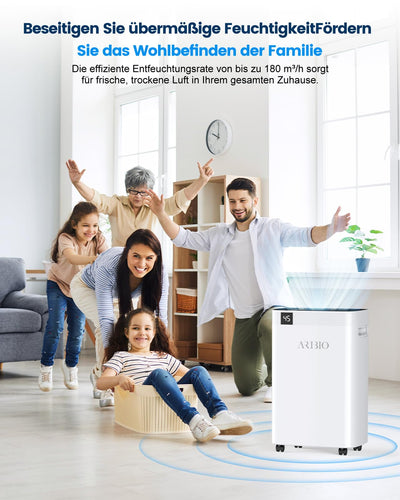 Luftentfeuchter Elektrisch,20L/Tag Hochleistungs Entfeuchter,Raumentfeuchter mit LED Anzeige,Wäschetrocknung, Ablaufschlauch,Timer und Abtauen, Raumgröße ca 200m³/60m², für Wohnungen,Badezimmer,Keller