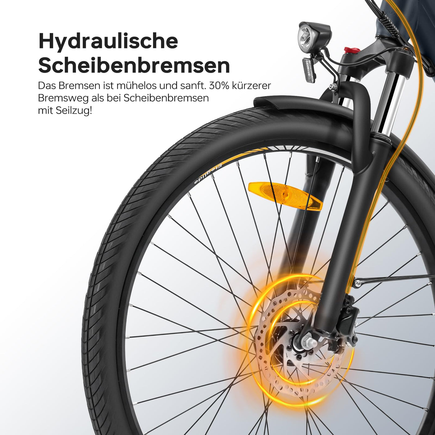 Eleglide T2 E Bike, 27,5" Trekkingrad E-Bike Herren Damen mit Hydraulische Scheibenbremsen, 36V 13Ah Akku,100km Reichweite, Elektrofahrrad mit 7-Gang-Getriebe, Pedelec Citybike EBike für Erwachsene