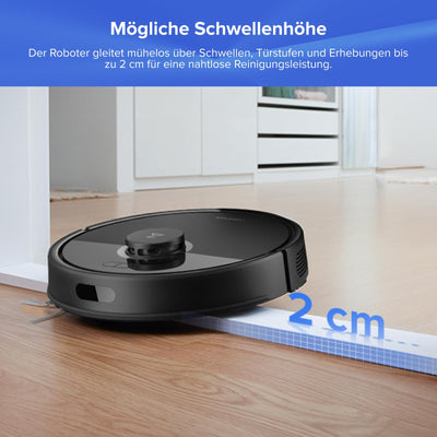 roborock Q7 L5+ Saugroboter mit Wischfunktion, Automatischer Staubentleerung, Dual Anti-Tangle System, 8.000 Pa Saugkraft, LiDAR-Navigation,Wischroboter für Teppich, Tierhaare, APP Steuerung(Schwarz)