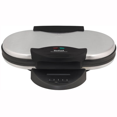 Tefal Doppel-Herzwaffeleisen WM311D, Stufenloser Temperaturregler für Bräunung nach Wunsch, Antihaftbeschichtete Platten, Teigauffang-Vorrichtung, 1200W,‎ 37 x 11.4 x 28.5 cm