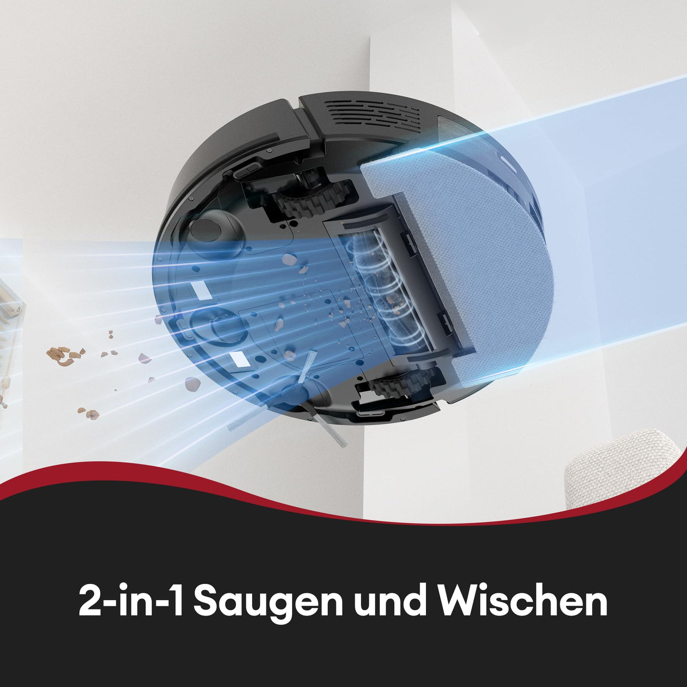 Ultenic T10 Lite Saugroboter mit Wischfunktion, Saugroboter mit Absaugstation, Staubsauger Roboter mit LiDAR Navigation, 5000 Pa Saugkraft, 180 Min Laufzeit, für Tierhaare, Teppich, Hartboden