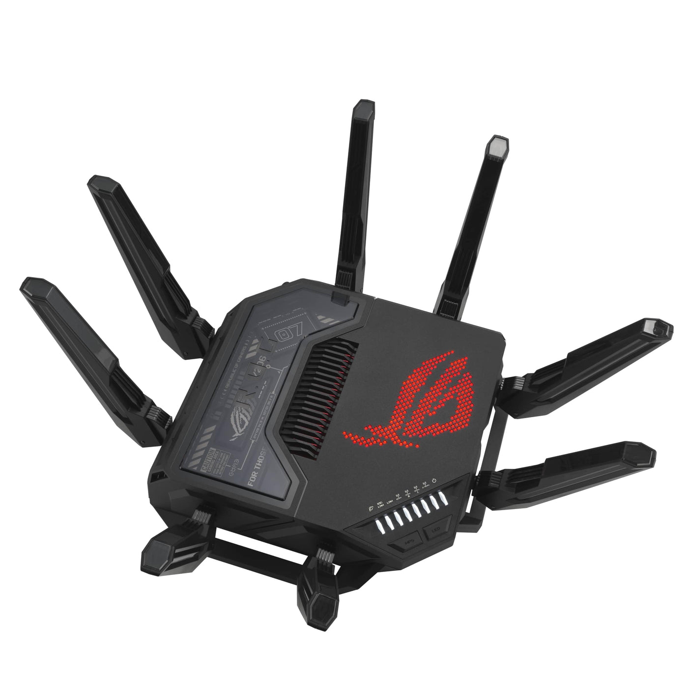 ASUS ROG Rapture GT-BE98 Quad-Band WiFi 7 Gaming Router (320MHz Bandbreite, duale 10G Ports, Backup WAN, Mobile Game Mode, Aura RGB, AiMesh, VPN)