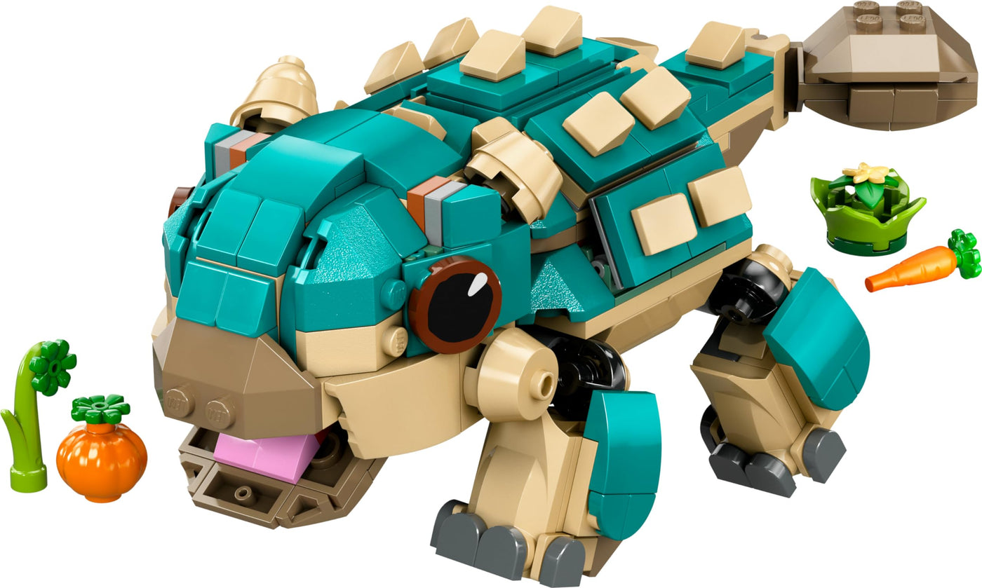 LEGO Jurassic World Baby Bumpy: Ankylosaurus, baubarer Spielzeug-Dinosaurier für Fans von Jurassic World: Neue Abenteuer, Geschenk für Jungen und Mädchen ab 7 Jahren 76962