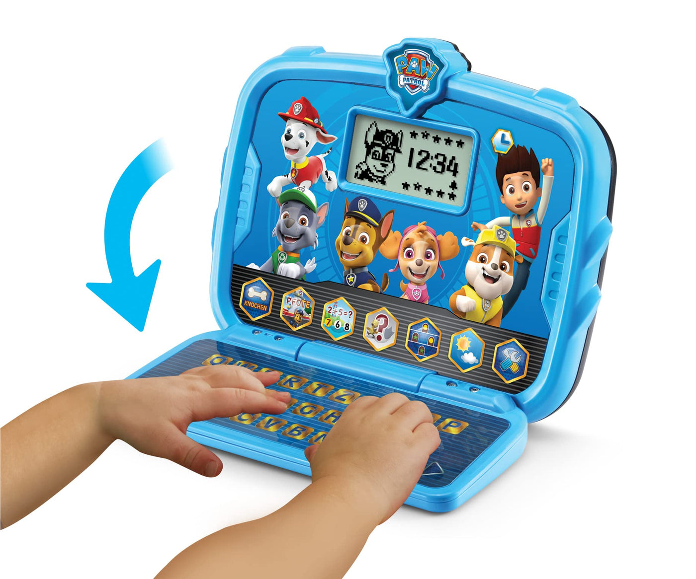 VTech PAW Patrol Lernlaptop – Lerncomputer mit den Originalstimmen der PAW Patrol und Spielen zum Lernen von Buchstaben, Zahlen, Logik u. v. m. - Für Kinder von 3-6 Jahren