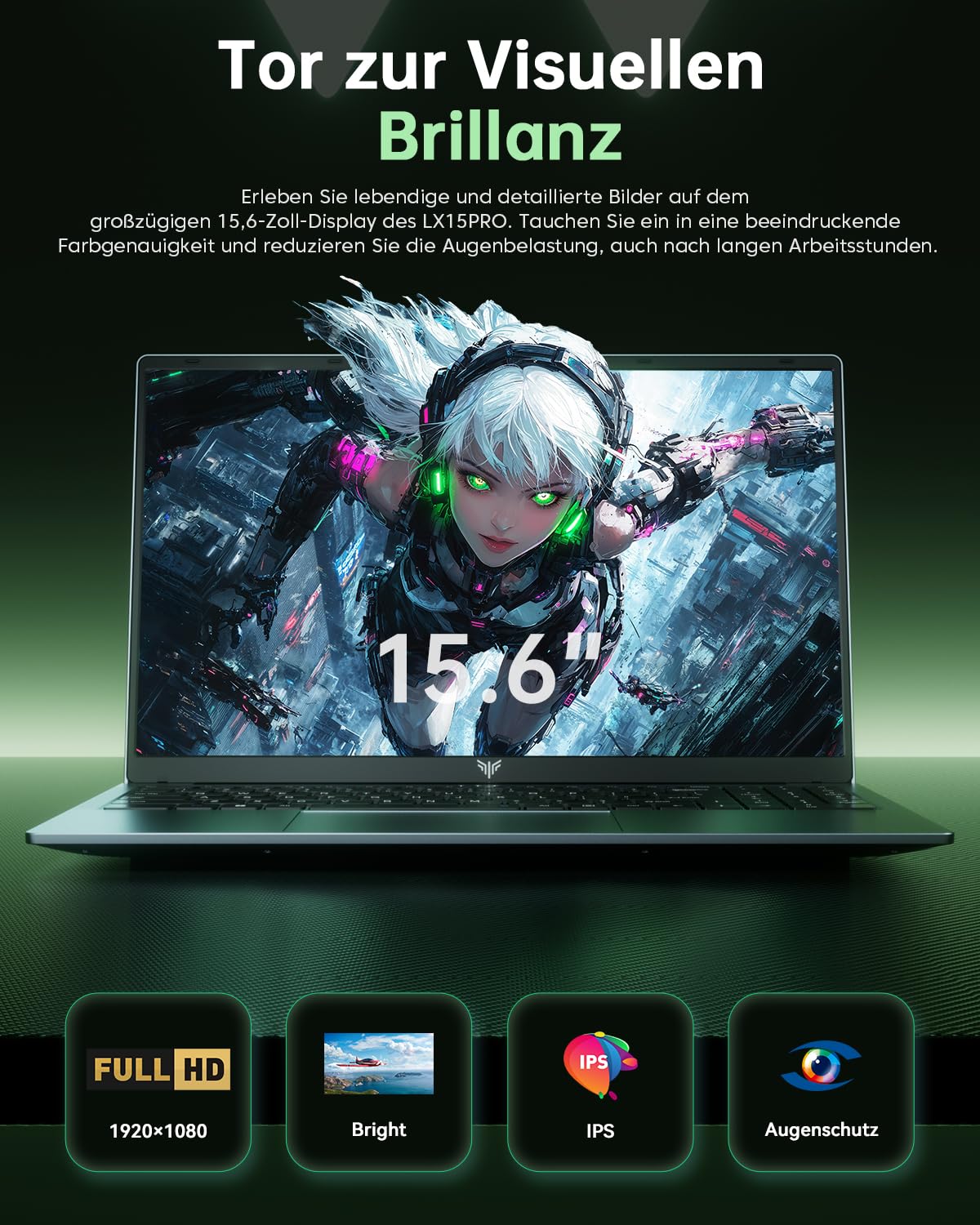 ACEMAGIC Laptop Gaming,Ryzen 7 5700U(8C/16T, bis zu 4,3 GHz) für Notebook,15,6 Zoll FHD,16GB DDR4,512GB M.2 SSD,WiFi 6,BT5.2,HDMI(Gray)