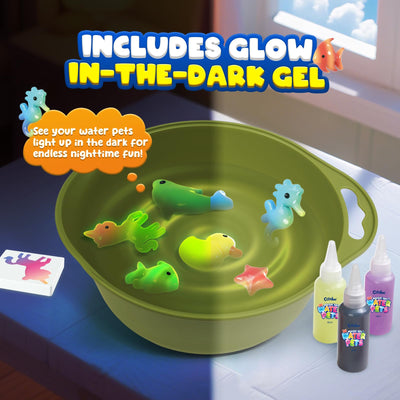 Magic Water Elf, Magisches Wasser Gel Spielzeug mit 10 Magischem Gel und 8 Formen, Bastelset Kinder Basteln Mädchen 4-6 Jahre, Kreatives Wasserperlen Wasserspielzeug Geschenk Mädchen Jungen 7-10 Jahre