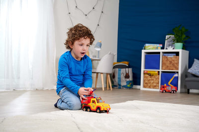 Simba 109251094 - Feuerwehrmann Sam Feuerwehrauto Venus 2.0 mit Figur, Originalsound, Blaulicht, Pfeilschussfunktion, Türen zum Öffnen, Penny Spielfigur, viel Zubehör, 19cm, ab 3 Jahren