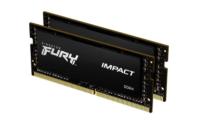 Kingston FURY Impact KF432S20IBK2/64 GB Laptop-Speicherset, 32 GB (2 x 32 GB), 3200 MHz DDR4 CL20, Schwarz