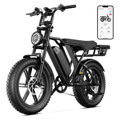SISIGAD E Bikes Mountainbike Fatbike 20 Zoll Elektrofahrrad Herren Damen Elektro Fahrrad mit LCD Display und App, E Fatbike 36V 13Ah Batterie 250W Motor 25km/h E Fahrrad