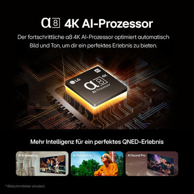 LG 65QNED86T6A TV 65" (165 cm) QNED Fernseher (α8 4K AI-Prozessor, webOS 24, HDR10, bis zu 120Hz) [Modelljahr 2024]
