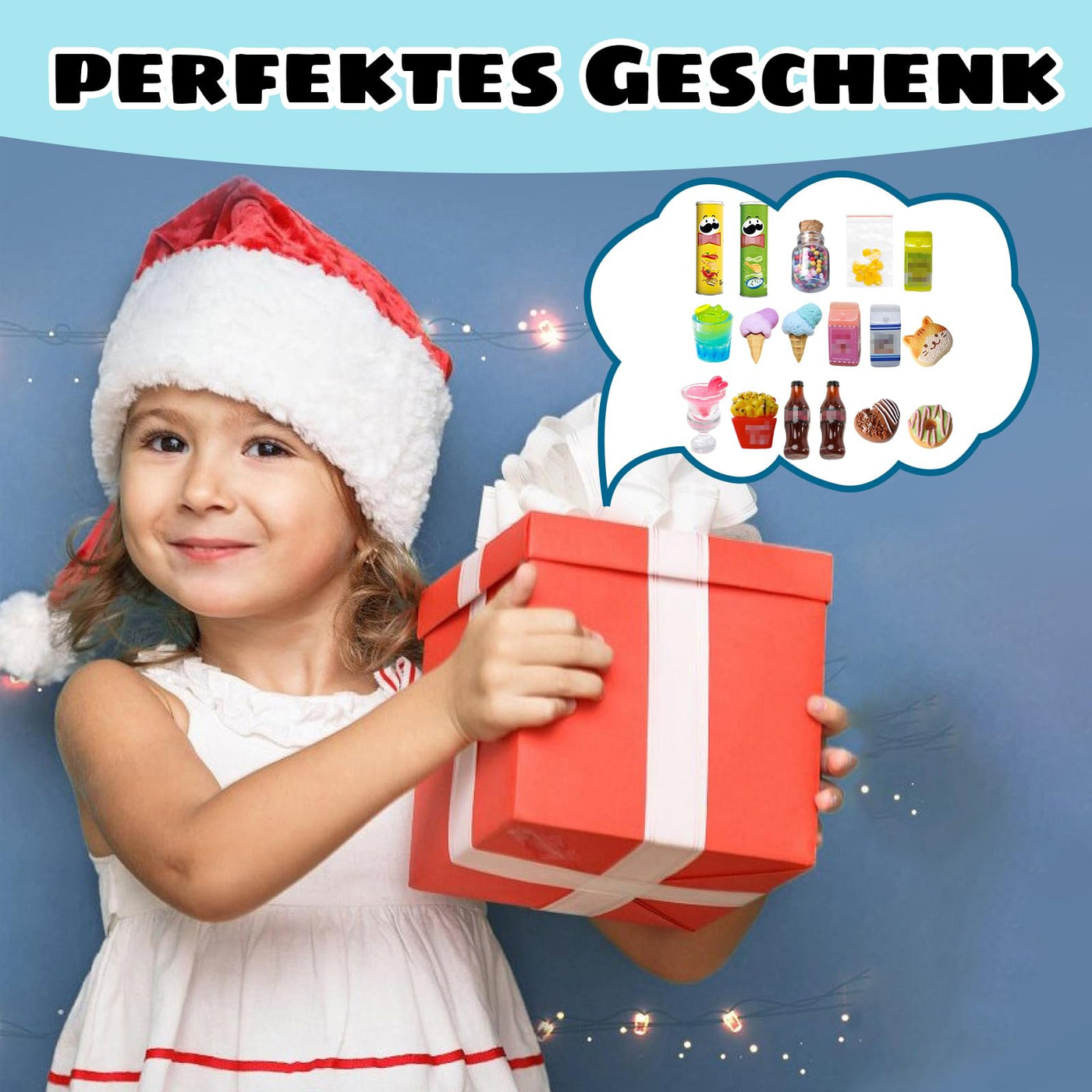 17-teiliges Miniatur Zubehör Set – Wichtel Zubehör Weihnachten – Puppenhaus & Wichteltür Deko – Mini Essen & Getränke aus Harz – 1:12 Maßstab für DIY & Miniaturwelt