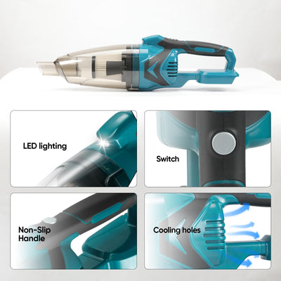 Akku Handstaubsauger,Akku Staubsauger für Makita 18V Batterie,10000Pa 4-in-1 Multifunktionaler Staubsauger, Bodendüse, 0.75 L Staubbehälter, für Zuhause und Auto, Tierhaare (ohne Batterie)