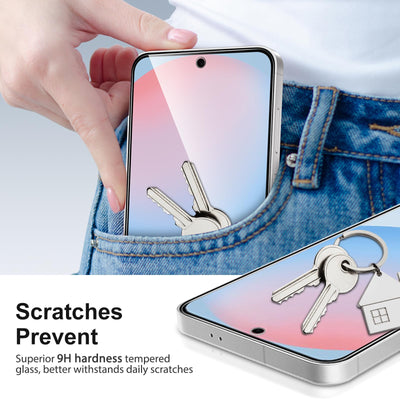 SPARIN 3 Stück für Samsung Galaxy S24 FE Panzer Schutz Glas, 6,7 zoll, HD-Klar, 9H Härte, Kratzfest, Ultrabeständig Displayschutzfolie