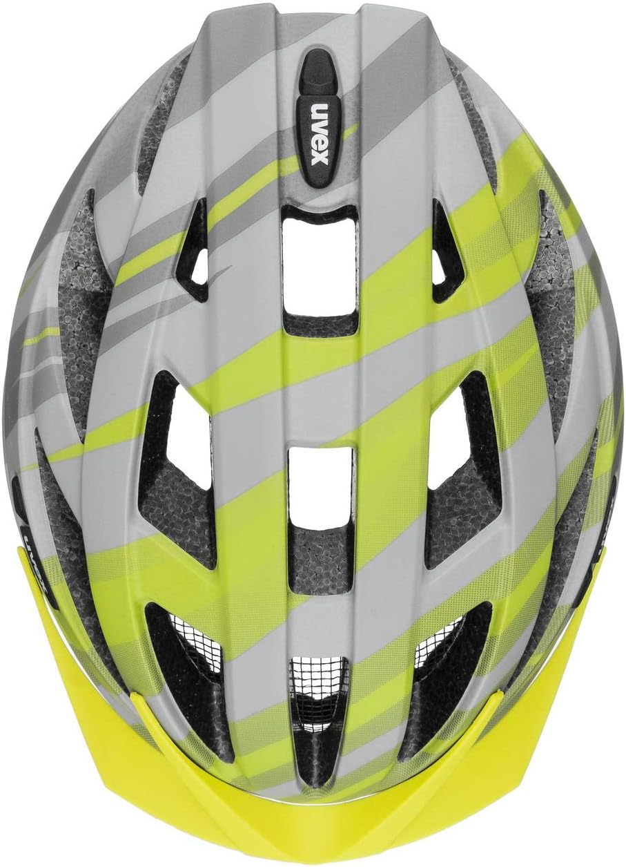 uvex air wing cc - leichter Allround-Helm für Damen und Herren - individuelle Größenanpassung - waschbare Innenausstattung - grey - lime matt - 52-57 cm