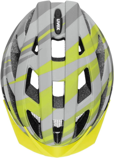 uvex air wing cc - leichter Allround-Helm für Damen und Herren - individuelle Größenanpassung - waschbare Innenausstattung - grey - lime matt - 52-57 cm