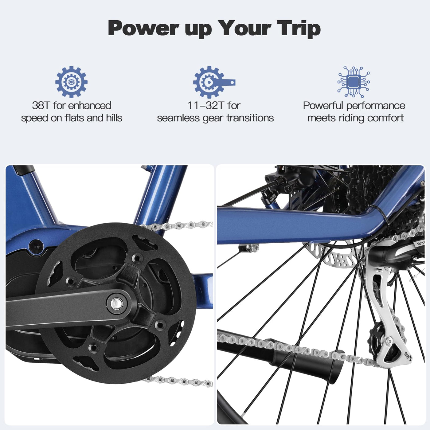 Varstrom Elektrofahrrad für Erwachsene Mittelmotor 250W 100 Nm E-Bike Damen Herren Ebike 100km Reichweite durch 43,2V 10,4AH Li-Ion Akku 8 Gänge, 29 Zoll MTB Hexagon Boost 3.0