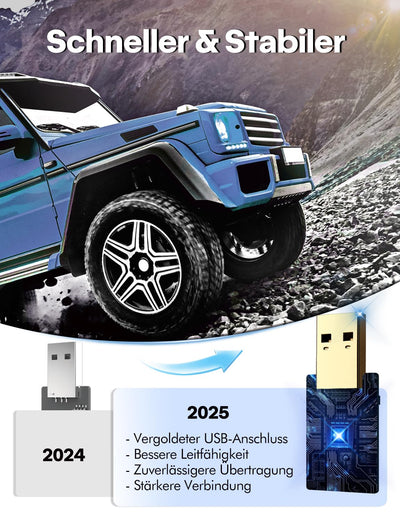 CODONOVA 2026 Pro Mini CarPlay Wireless Adapter–Android Auto Wireless Adapter, Plug & Play, USB-A/USB-C, Stabil und Kompakt für Flüssiges Fahren, Kompatibel mit Autos ab 2016, iOS 10+ und Android 10+