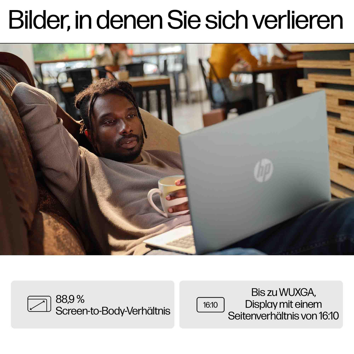 HP Pavilion Laptop, 16" WUXGA Touch-Display, AMD Ryzen 5 8540U, 8 GB DDR5 RAM, 512 GB PCIe NVMe SSD, AMD Radeon Graphics, QWERTZ, Windows 11 Home, Silber