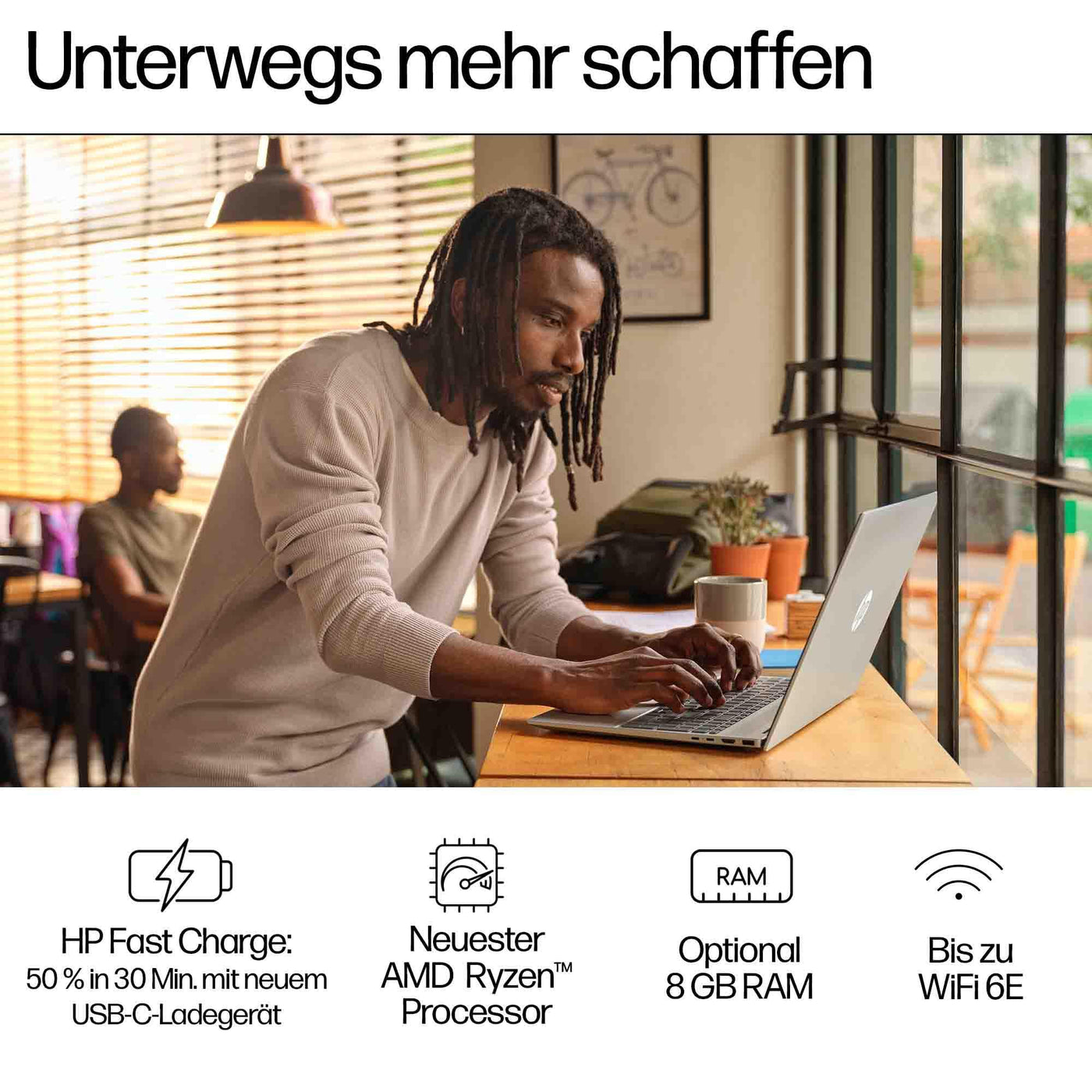 HP Pavilion Laptop, 16" WUXGA Touch-Display, AMD Ryzen 5 8540U, 8 GB DDR5 RAM, 512 GB PCIe NVMe SSD, AMD Radeon Graphics, QWERTZ, Windows 11 Home, Silber