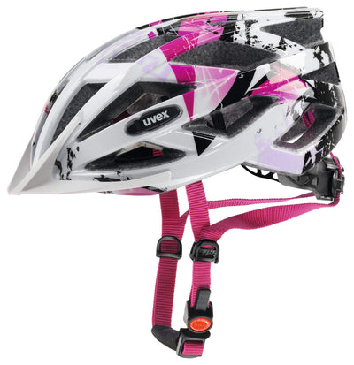 uvex air wing - leichter Allround-Helm für Damen und Herren - individuelle Größenanpassung - erweiterbar mit LED-Licht - white-pink - 56-60 cm