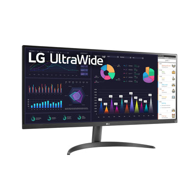 LG Electronics 34WQ500-B UltraWide™ Full HD 34" (87cm), 2560 x 1080, 21:9, AMD FreeSync™, HDR10- and VESA DisplayHDR™ 400, IPS with sRGB 99% (Typ.), Waves MaxxAudio®, 5ms GtG - Schwarz