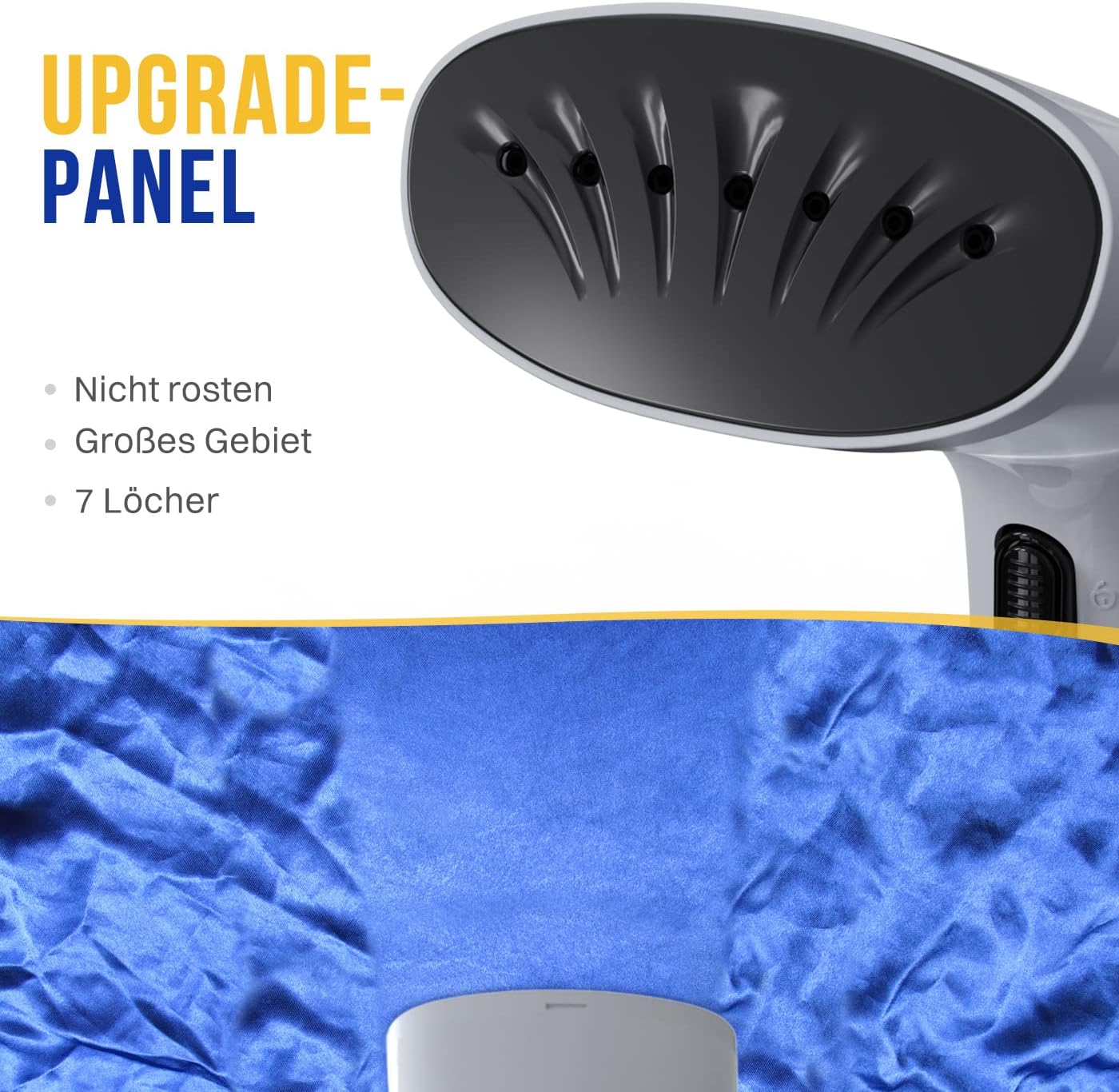 Rolipo Dampfglätter, 400ML Steamer Wassertank Dampfbürste Faltenentferner, für Zuhause, Büro, Reisen, Weiß