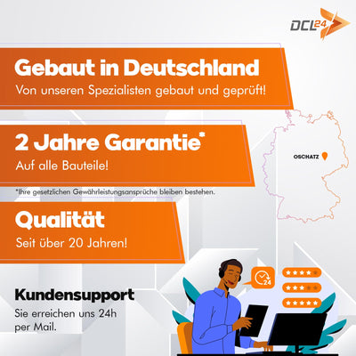 dcl24 Gaming PC Set komplett AMD Ryzen 5 4500, GTX1650 4GB - 500GB SSD, 16GB DDR4, Gamer PC mit 6x4.1 GHz, WLAN, 24" Monitor, Maus, Tastatur, Headset, Windows 11 Pro [19641]